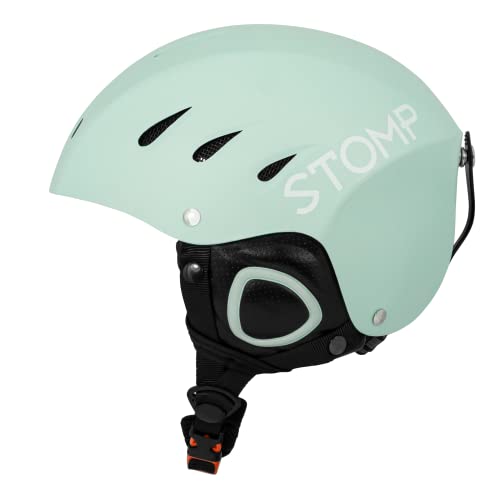 Stomp Ski & Snowboarding Snow Sports Helmet With Build-In Pocket In Ear Pads For Wireless Drop-In Headphone (Matte Frost, X-Larg
