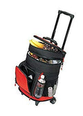 Travel5.0 4013Red Deluxe Ripstop Beach Picnic Rolling Cooler With Wheels, One, Red