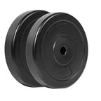 Fitvids Vinyl Standard 1-Inch Weight Plates Set with 5FT Standard Bar for Strength Training and Weightlifting, 80 LBS