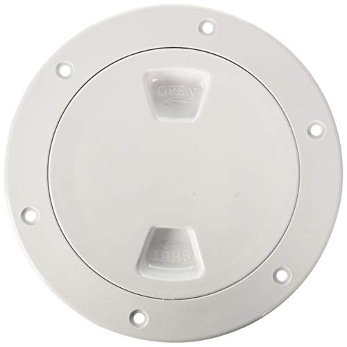 Beckson Dp40-W Screw-Out Deck Plate, 1 Pack, White