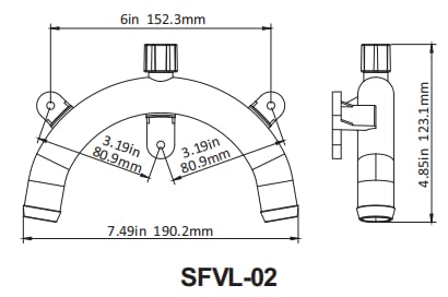 Seaflo Vented Loop Choose Size And Pack Quantity (1'', 1-Pack)
