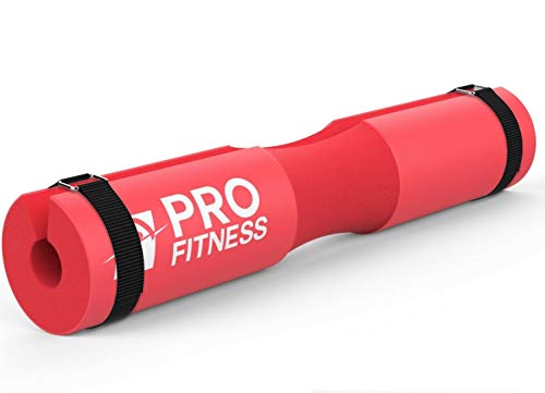 Profitness Barbell Pad Squat Pad- Exercise Barbell Pad For Hip Thrusts, Squats And Lunges- Most Comfortable Squat Sponge (Red)