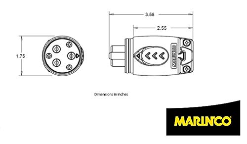 Marinco 12Vcps3 70A Trolling Motor Plug & Receptacle
