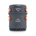 Widesea Camping Cookware Outdoor Pot Pan Cooking Equipment Heat Exchange Design For Hiking Backpacking