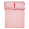 Best Season 4 Piece Bed Sheet Set (Queen,Blush Pink) 1 Flat Sheet,1 Fitted Sheet And 2 Pillow Cases,100 Brushed Microfiber 1800 
