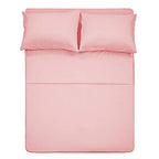 Best Season 4 Piece Bed Sheet Set (Queen,Blush Pink) 1 Flat Sheet,1 Fitted Sheet And 2 Pillow Cases,100 Brushed Microfiber 1800 