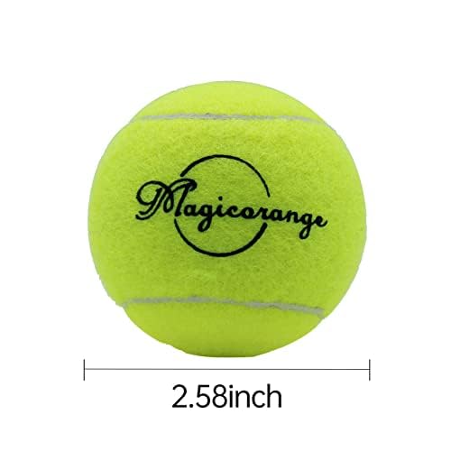 Magicorange Tennis Balls, 12 Pack Training Tennis Practice Balls, Pet Dog Playing Balls, Come With Mesh Bag For Easy Transport,