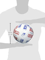 adidas MLS Club Soccer Ball, White/Power Blue/Team College Red, 3