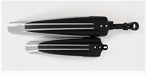 Bluesunshine Adjustable Road Mountain Bike Bicycle Cycling Tire Frontrear Mud Guards Mudguard Fenders Set (Gray  Black)