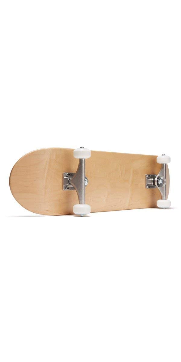 [Ccs] Logo Skateboard Complete Natural Wood 7.75'' - Maple Wood - Professional Grade - Fully Assembled With Skate Tool And Stick