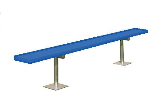 15' Surface Mt Bench W/O Back (Colored)