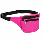 Yens Fanny Pack For Men Women - Waist Bag Pack - Lightweight Belt Bag For Travel Sports Hiking (Fn-03 3-Zip, Neon Pink)