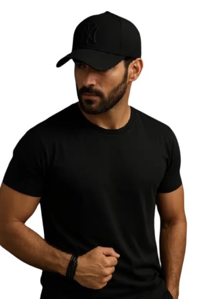 Selloria Brand Black Cotton Adjustable Unisex Cap Quick Drying Sun Hat For Summers Outdoor Activites Sports Pack Of 1