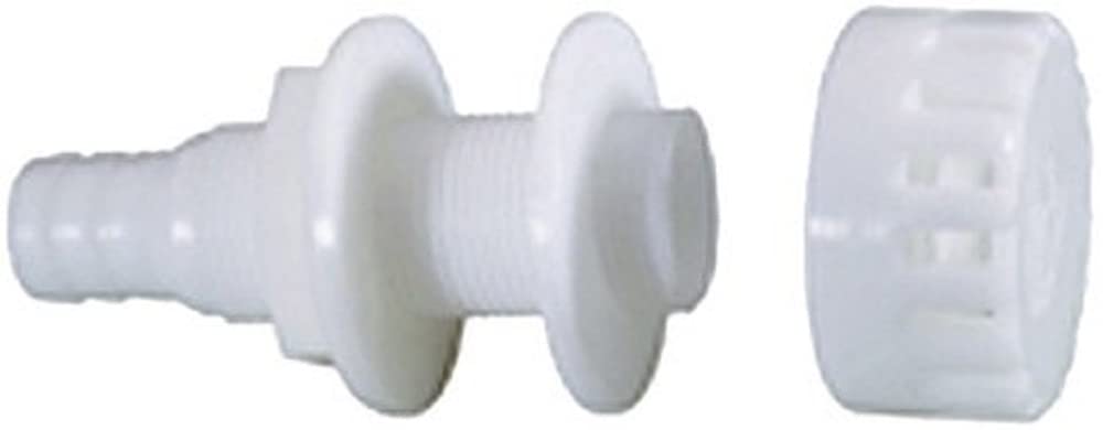 Attwood Corporation 3886-3 White Thru-Hull Connector With Strainer
