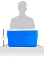 Coleman Chiller Series 48Qt Insulated Portable Cooler, Hard Cooler With Ice Retention & Heavy-Duty Handles, Great For Camping, T
