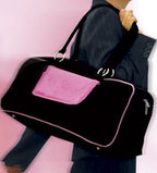 Wai Lana Yoga Urban Bag With Two-Way Zipper And Multi-Functional Storage Pockets (Black With Pink)