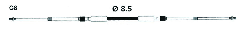 Uflex C8X22 C8 Engine Control Cable - 22'
