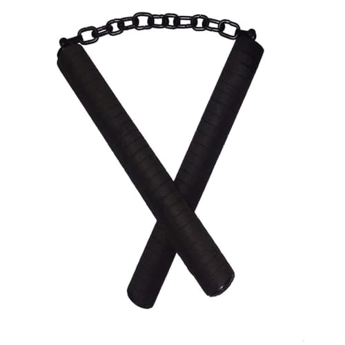 Afpin Rubber Foam Nunchaku  With Black Handle | Nunchaku Rubber | Nunchaku Foam  Karate Stick | Karate Equipment