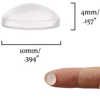 Eshanmu Clear Soft Close Drawer Cabinet Door Bumpers - 10Mm4Mm - Sound Dampening Adhesive Transparent Rubber Pads Feet - Surface