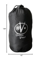 Outdoor Vitals Ultralight Hammock Bug Net With Underside And Side Splash Protecton (Black, 11 Foot)