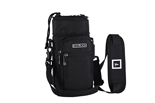 Iron Flask Carrier, Holder, Sleeve - Fits Insulated Stainless Steel Sports Water Bottle, Adjustable Shoulder Strap, Holder Bag C