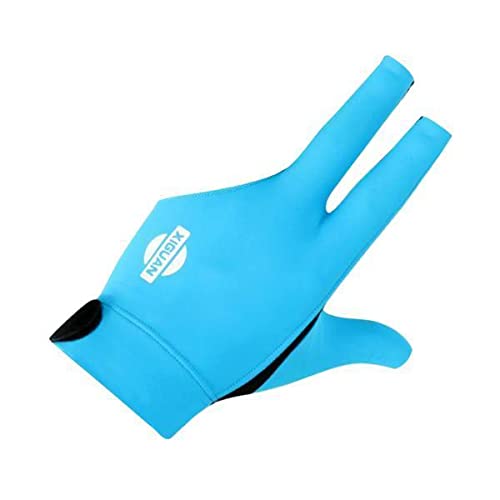 Merishopp 2X3Finger Professional Elastic Left Hand Snooker Pool Cue Billiard Glove Blue| Sports Equipment | Outdoor Sports Gear