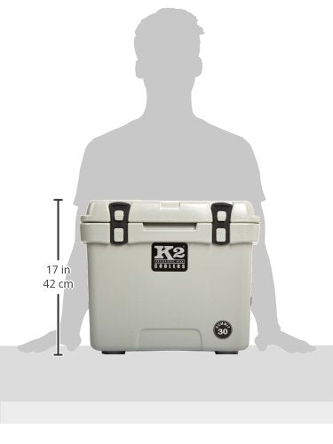 K2 Coolers Summit 30 Cooler, Gray, 16.4 X 18.3 X 20.3