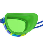 Speedo Unisex-Child Swim Goggles Sunny G Ages 3-8, Speedo Blue Camo/Jello Green