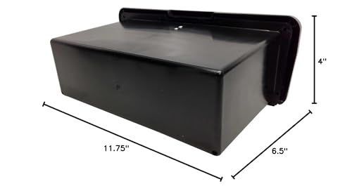 Pactrade Marine Boat Pontoon Yacht Storage Compartment Durable Standard Lightweight Lockable Abs Locking Plastic Glove Box Black
