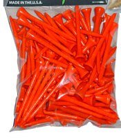 Pride Golf Tee Birch 2 3/4'' Tees 100 Ct Bag Orange New