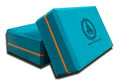 Vedam High Density EVA Foam Yoga Block Set of 2 For Men & Women | Improve Strength & Aid Balance (Aqua Orange)