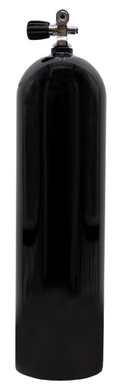 Catalina Cylinders 80 cf Aluminum Scuba Tank with Universal SSV-C-48P Valve (3000 PSI) - Black