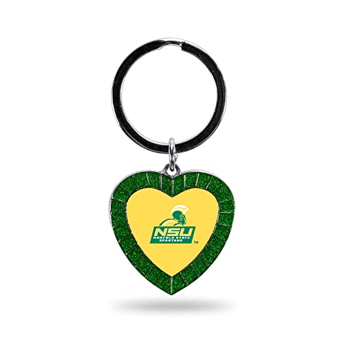 Rico Nmkh341201Gr Norfolk State University Colored Rhinestone Heart Keychain - Green