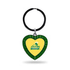 Rico Nmkh341201Gr Norfolk State University Colored Rhinestone Heart Keychain - Green