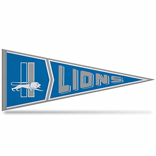 Rico Industries Nfl Football Detroit Lions Retro - Alt 12'' X 30'' Felt Wall D  Cor Pennant - Great For Home/Bed Room/Man Cave D