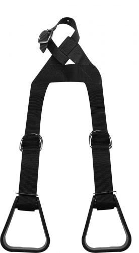 Showman Heavy Duty Nylon Adjustable Buddy Stirrups (Black)