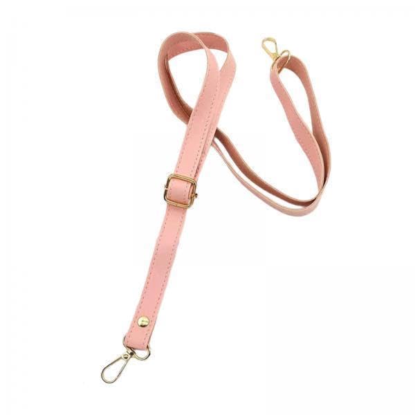 Merishopp 3Xshoulder Bag Strap Pu Leather Simple Fashion For Women Crossbody Purse Strap Pink