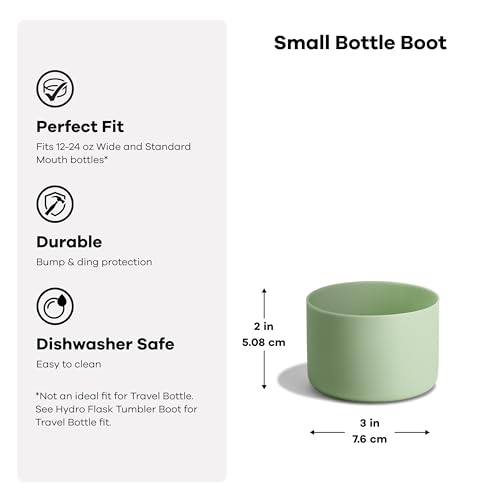 Hydro Flask Bottle Boot - Bottom Protector Sleeve - Silicone Water Bottle Accessory Small Surf Blue