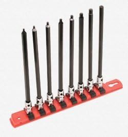 Wiha Hex 1/4'' Drive Bit Socket Set 6'' Long 3/32'' - 1/4''