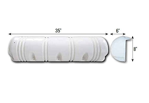 Dock Edge + Dockside Oceanus Empty 3/4 Bumper, White, 25Cm X 90Cm