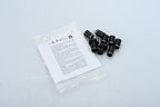 Muxsam 10Pcs .335 Black Golf Tapered Ferrules Compatible For Irons Shaft Universal With Single Silver Ring