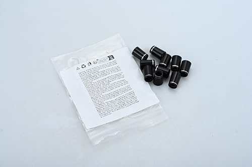 Muxsam 10Pcs .335 Black Golf Tapered Ferrules Compatible For Irons Shaft Universal With Single Silver Ring