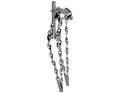 Lowrider 26'' Classic Flat Twisted Spring Fork 1'' Chrome. Bike Fork, Bicycle Fork, Bike Fork Bicycle Fork, Beach Cruiser Fork, 