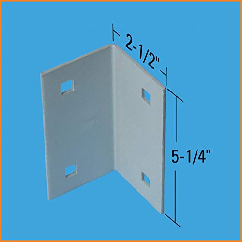 Dock Edge Stationary Dock Inside Corner Joist, 7/16'' Holes For 3/8'' Carriage Bolts,Grey