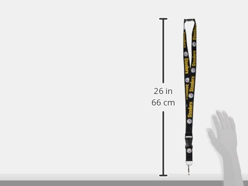 Aminco Nfl Pittsburgh Steelers Reversible Lanyard, Team Colors, One Size (Nfl-Ln-162-12)
