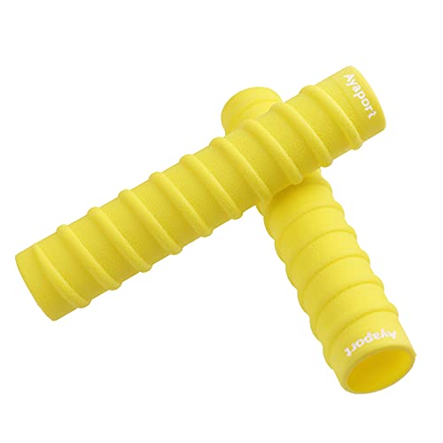 Ayaport Kayak Paddle Grips Non-Slip Silicone Wraps Blister Prevention Kayaking Accessories For Take-Apart Paddles (Yellow)