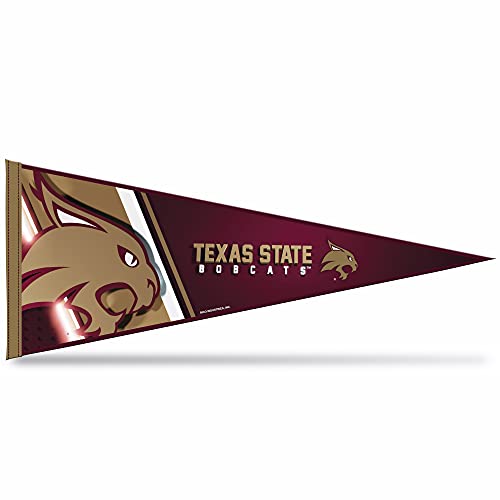 Rico Industries Ncaa Texas State Bobcats Primary 12'' X 30'' Felt Wall D  Cor Pennant - Great For Home/Bed Room/Man Cave D  Cor