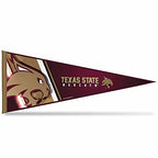 Rico Industries Ncaa Texas State Bobcats Primary 12'' X 30'' Felt Wall D  Cor Pennant - Great For Home/Bed Room/Man Cave D  Cor