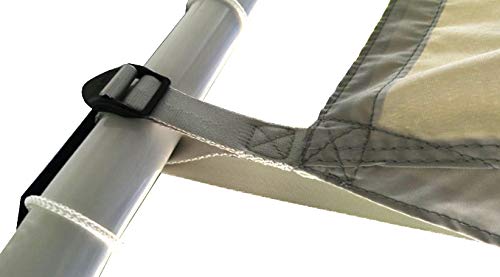 Oceansouth T-Top Extension (Size 3) 6Ft Length X 5Ft Width - Black Shades Sun Shade Canvas Boat Bulk Fishing Accessories Covers