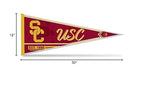 Rico Industries Ncaa Southern California Trojans - Usc Usc Classic 12'' X 30'' Felt Wall D  Cor Pennant - Great For Home/Bed Roo